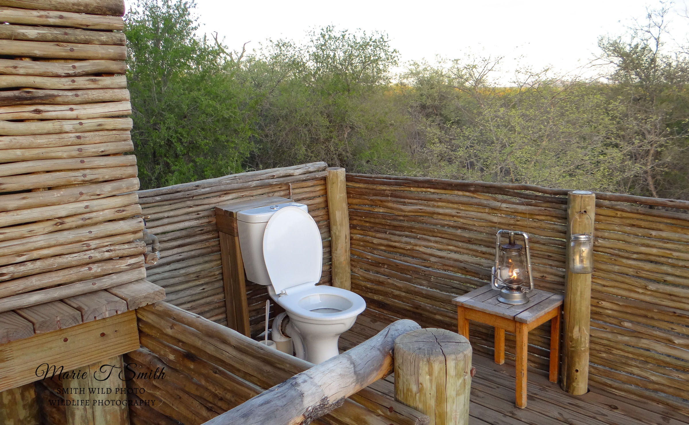 Toilet on a decking